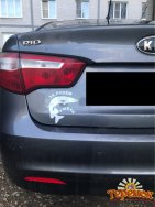 Наклейка на авто За рулем рыбак