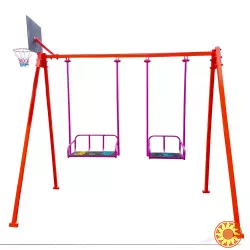 Дитячі качелі 220см заввишки якісні з баскетбольним кільцем