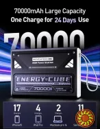 Power Bank із швидкою зарядкою MOVESPEED Z70Pro 70000mAh PD 100W для ноутбуків