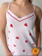 Жіноча нічна сорочка на тонкій бретелі "Loveu" (арт. LDK 112/67/02)