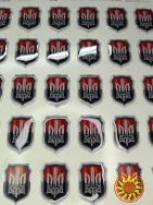 Об'ємна наклейка, шильда, смоляна етикетка.