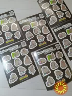 Наклейки. Фігурні, вінілові, на плівці, папері, якісно.