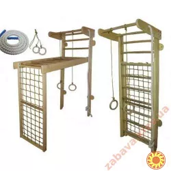 Дитячий спортивний куточок Трансформер + канат + кільця гімнастичні