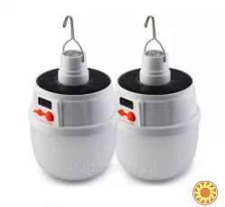 Комплект 2 шт Лампа для кемпінгу Solar BL 2022 на сонячній батареї / Кемпінговий ліхтар.