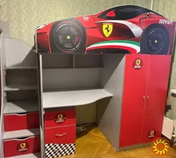 Детская кровать-машина с зоной для отдыха!