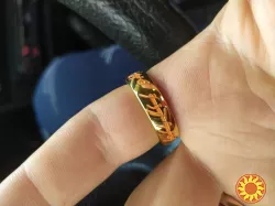 Двустороннее кольцо Властелина колец со светящимися рунами