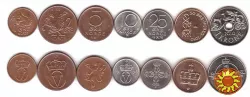 Набір монет Норвегії, 7 шт