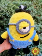 м'яка дитяча в'язана іграшка міньон Стюарт із мультфильма