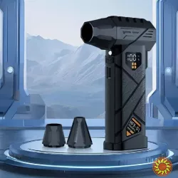 Акумуляторний турбовентилятор, 4 швидкості, LED дисплей, підсвічування