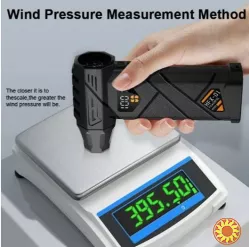 Акумуляторний турбовентилятор, 4 швидкості, LED дисплей, підсвічування