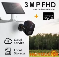 Сонячна Wi-Fi камера безпеки з прожектором, сиреною та акумулятором 5000 мАг