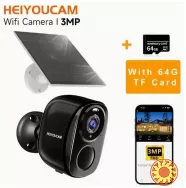 Сонячна Wi-Fi камера безпеки з прожектором, сиреною та акумулятором 5000 мАг