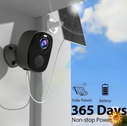 Сонячна Wi-Fi камера безпеки з прожектором, сиреною та акумулятором 5000 мАг