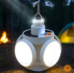 Універсальний кемпінговий ліхтар-лампа BL-2029, 14х12см / Акумуляторний ліхтар на сонячній батареї.