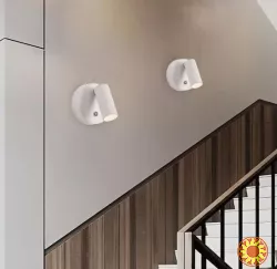 Набір настінних світильників з магнітним кріпленням, сенсорним керуванням та акумулятором 2000мА/год