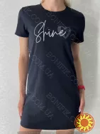 Жіноча чорна сукня із бавовни "Shine" (16002) (арт. 1761)