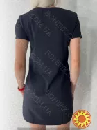 Жіноча чорна сукня із бавовни "Shine" (16002) (арт. 1761)