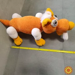 Іграшка тигр велика в'язана м'яка дитяча ручна робота