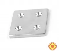 Магніт 40x40x4 mm -7/3.5 mm x 4 потай