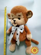 Мавпочка м'яка в'язана іграшка плюшева сувенір подарунок Handmade