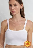 Жіночий білий топ на широких бретелях "Basic New" (арт. LTPK 700/15/01)