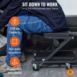 Складне роликове крісло-лежак для ремонту авто