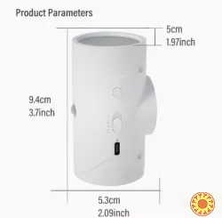 Два акумуляторних LED-нічників з датчиком руху, магнітним кріпленням та трьома рівнями яскравості