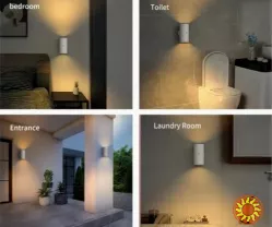 Два акумуляторних LED-нічників з датчиком руху, магнітним кріпленням та трьома рівнями яскравості