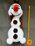 М'яка іграшка в'язана сніговик Олаф 45 см Холодне серце