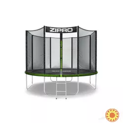 Батут 312 см черно-зеленый Zipro Jump Pro с наружной сеткой