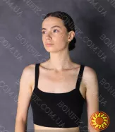 Жіночий базовий чорний топ на широких бретелях "Basic New" (арт. LTPK 700/15/02)