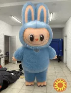 Надувной костюм Лабубу 240 см с вентилятором 4 часа работы на одном заряде