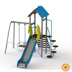 Дитяча гірка вулична металева