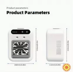 Портативний USB охолоджувач повітря 3-в-1 з розпиленням та резервуаром для води, акумулятор 3000 мАг