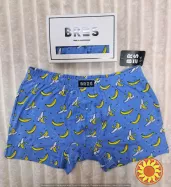 Чоловічі блакитні боксери BRES з принтом бананів (арт. MSHK 304/03/136)