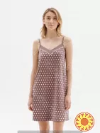 Жіноча нічна сорочка в горошок на бретелях "Midnight" (16330) (арт. 1825)