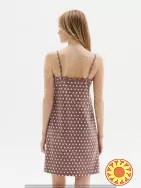 Жіноча нічна сорочка в горошок на бретелях "Midnight" (16330) (арт. 1825)