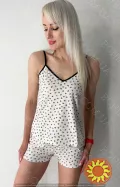 Жіноча піжама (майка+шорты) з леопардовим принтом "Leo" (16177) (арт. 1762)