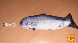 Інтерактивна вібруюча риба іграшка для котів 3D друку