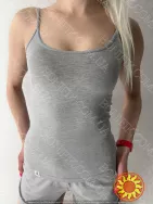 Жіноча сіра майка на тонкій бретелі "Basic" (арт. LVK 40/15/06)