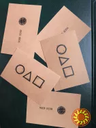 Карточки визитки пригласительные из Игры в кальмара