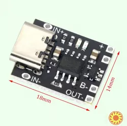 Мини контроллер заряда с защитой TP4057 USB-Type-C 5В 1А