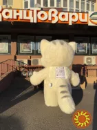 Надувной костюм аниматору кот 4 часа работы 2.4 м 60 Вт