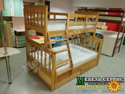 Детская двухъярусная кровать Олигарх Эко Ольха