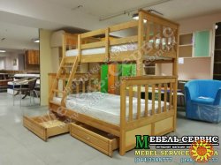 Детская двухъярусная кровать Олигарх Эко Ольха