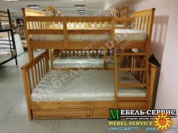 Детская двухъярусная кровать Олигарх Эко Ольха