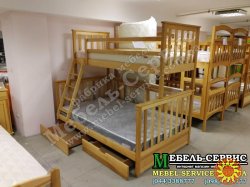 Детская двухъярусная кровать Олигарх Эко Ольха