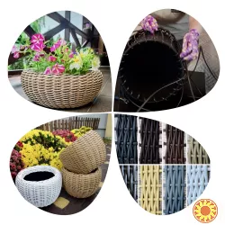 Штучний ротанг для плетіння кашпо у бухтах купити в Україні