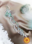 Мятное настроение веточка гребень мятный тиффани изумрудный