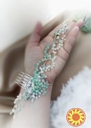 Мятное настроение веточка гребень мятный тиффани изумрудный